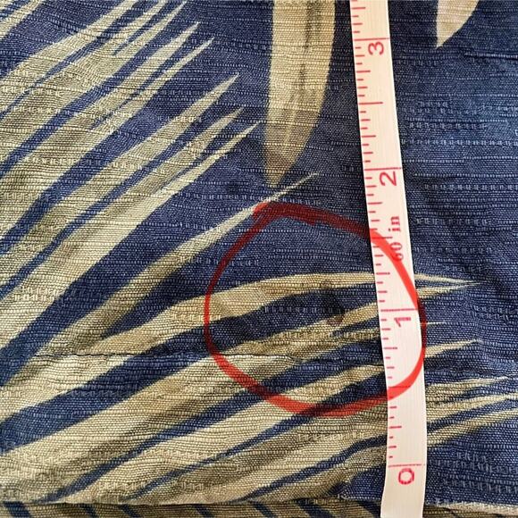 Joseph & Feiss Silk Blue Floral Palm Tropical Camp Collar Button Down Shirt, XXL - Picture 11 of 11